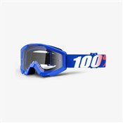 100% Strata JR Youth Anti-Fog Clear Lens MTB Goggles