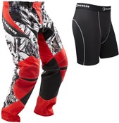 Tenn Rage MX/DH/BMX Off Road Cycling Pants with Coolflo Padded Boxers Combo Deal SS16