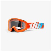 100% Strata JR Youth Anti-Fog Clear Lens MTB Goggles