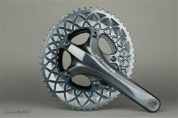 absoluteBLACK 110BCD 5 Bolt Spider Mount Aero Oval 2X Premium Race Chainring (not for Sram)