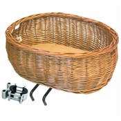 Basil Pluto Wicker Front Dog Basket EDO Bracket Mounting
