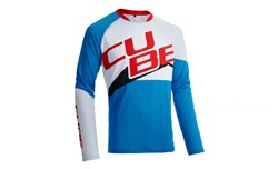Cube Action Team Roundneck Teamline Long Sleeve Cycling Jersey