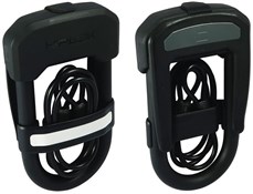 Hiplok DC D Lock Hardened Steel + 5mm x 0.9M Cable + Cable Holder Silver Sold Secure