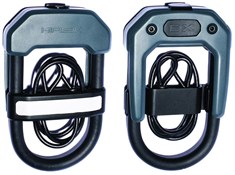 Hiplok DXC D Lock Hardened Steel + 5mm x 0.9M Cable + Cable Holder Gold Sold Secure