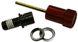 RockShox Rebound Adjuster Knob/Bolt Kit Aluminum Red (Short)