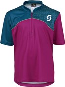 Scott Trail Flow Q Zip Short Sleeve Junior Cycling Jersey