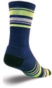 SockGuy 6" Lime Stripes Wooligan Socks