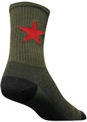 SockGuy Crew 6" Wool Red Star Socks